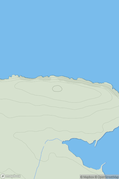 Thumbnail image for North Hill [South-West Wales] showing contour plot for surrounding peak